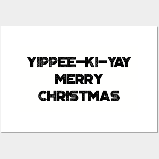 Yippee-Ki-Yay Merry Christmas Funny Vintage Retro Posters and Art